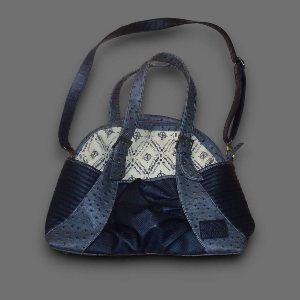 Amy Kathryn Beige Black Croc Gladiola Weekender, Carry-On, Shoulder Bag or Diape
